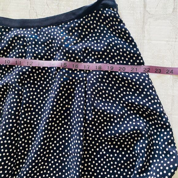 Pendleton Yacht Club Navy Polka Dot Pleated Classic Preppy A Line Skirt 16P - Picture 7 of 10